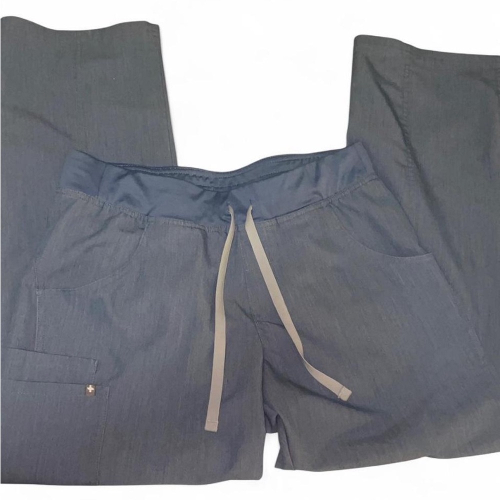 Figs Womens Jogger Pants in Charcoal Gray with Drawstring